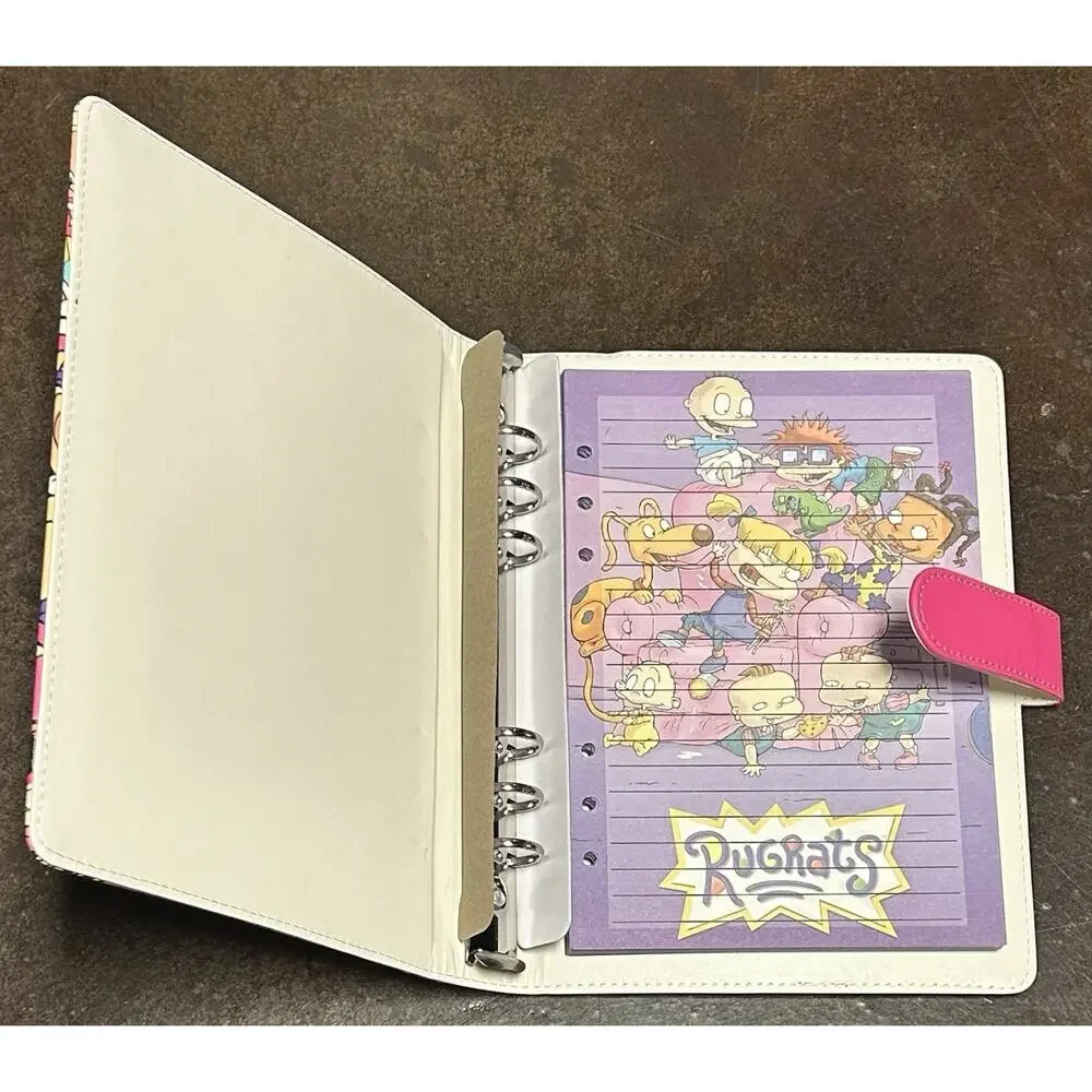 90’s Retro Rugrats A5 Binder w/ Printed Stationery paper & Tote